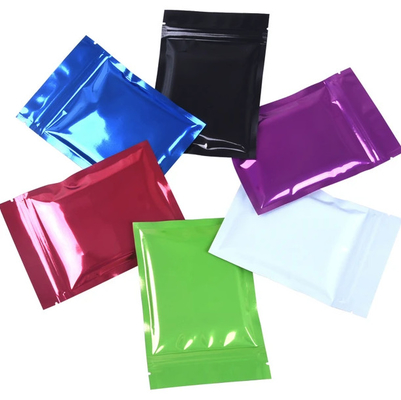 Koku Korumalı 50mic Alüminyum Mylar Torbalar Küçük 3 Taraflı Kapalı Lamine