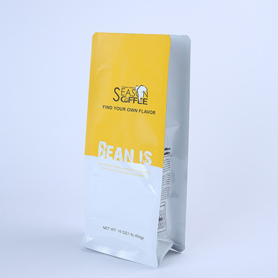 Açılıp kapanabilir 250g 8oz Düz Tabanlı Çanta Ambalaj Plastik 120g Kahve Çekirdeği Kılıfı Valfli