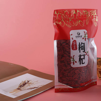 Sığır Kuruyemiş Kraft Kağıt 50g Kompostlanabilir Pencereli Stand Up Kılıfı