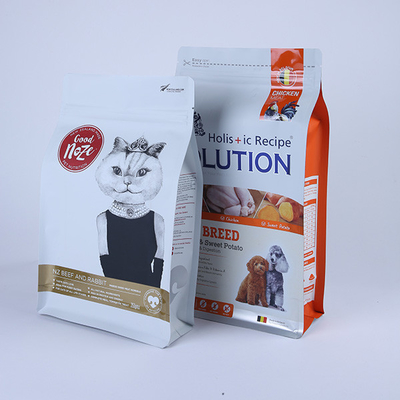 Alüminyum Folyo Alt Körüklü Zip Kilidi 50mic Pet Treat Ambalaj Özel Köpek İkram Ambalaj