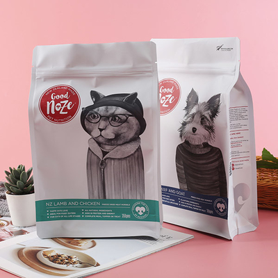 Alüminyum Folyo Alt Körüklü Zip Kilidi 50mic Pet Treat Ambalaj Özel Köpek İkram Ambalaj