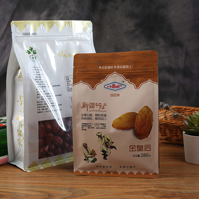 50g Isıl Yapışmalı Torbalar 100g 200g Gıda Plastik Ambalaj Torbaları Pencereli Düz Tabanlı