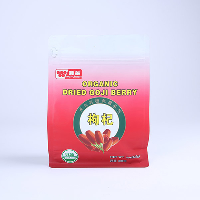 Ağır Hizmet Tipi Protein Süt Tozu 227g Düz Tabanlı Çanta Ambalajı Alüminyum Folyo Zip Kilit Çantası