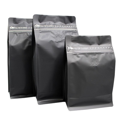 Açılıp kapanabilir 250g 8oz Düz Tabanlı Çanta Ambalaj Plastik 120g Kahve Çekirdeği Kılıfı Valfli