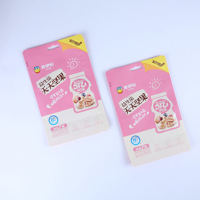 Snack 180mic Düz Tabanlı Çanta Ambalaj Folyo Düz Tabanlı Kilitli Torbalar