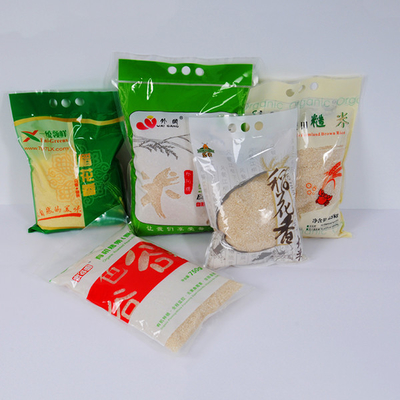 Vakumlu Plastik Naylon 5 Kg Pirinç Paketleme Torbaları 1kg 2kg Biyobozunur Stand Up Torbalar