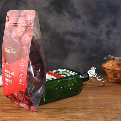 Aperatif Yiyecek Dörtlü Orta Mühür 220g Özel Baskılı Ambalaj Torbaları Gıda Ambalajı İçin Baskılı Plastik Torbalar