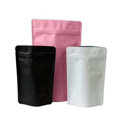 Mat Siyah Stand Up 50g 100g Alüminyum Folyo Ambalaj Doypack Mylar Depolama Zip Kilidi Yiyecek