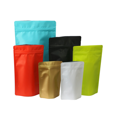 Mat Siyah Stand Up 50g 100g Alüminyum Folyo Ambalaj Doypack Mylar Depolama Zip Kilidi Yiyecek